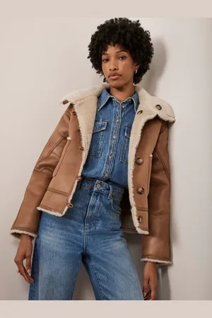 mint&berry Funnel Neck Borg JacketL