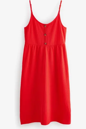 Next Button Down 100% Bomuld Cami Summer Kjole48 Høj