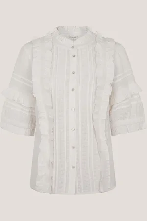 Monsoon Meesha Frill Short Sleeve 100% Cotton ShirtStor