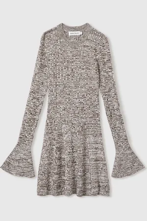 Anna Quan Mélange-Knit Mini 100% Cotton Dress38