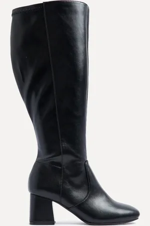 Linzi Fable Wide Fit Block Heeled High Leg Boots