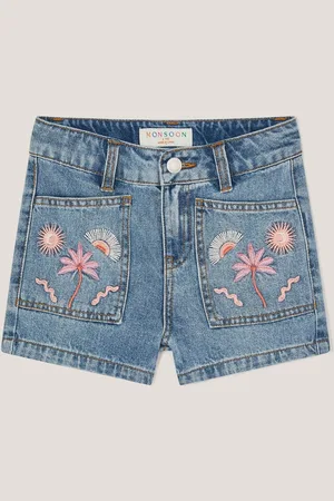 Monsoon Embroidered Denim Shorts140146cm