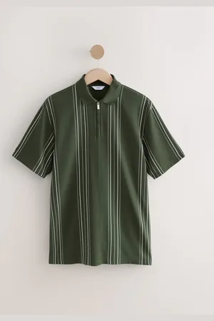 Next Vertical Stribet Quarter Zip Polo-skjorter2X-Large