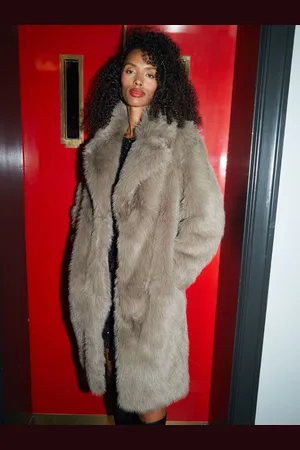 Threadbare Longline Faux Fur Coat36