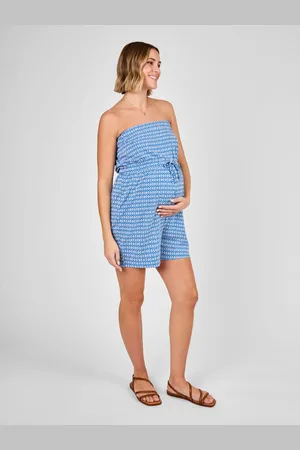 JoJo Maman Bébé Maternity Patterned Bandeau Playsuitlarge