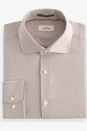 Next Slim Fit Signature bomulds- og Blend med enkelt manchet Skjorter38cm R (UK 15 R)