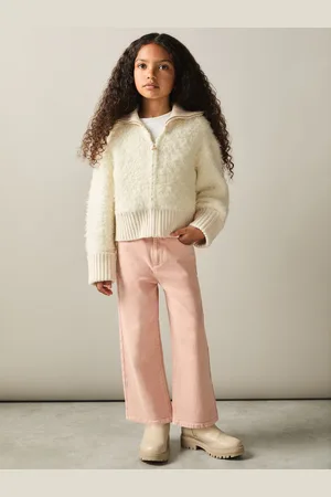 Reiss Becky Fluffy Zip-Through Cardigan With Wool5 - 6 år (110 - 116cm)