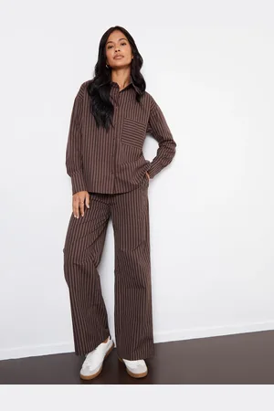 Threadbare Striped Wide Leg Trousers42