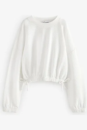 Next Textured Ruche Hem Long Sleeve T-Shirt (3-16yrs)13 år (158cm)