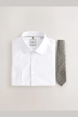 Next Occasion 100% Cotton Shirt And Tie Pack14in