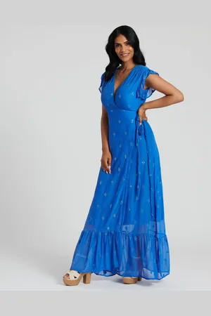 South Beach Pailletter Detail Wrap Midi Kjole40