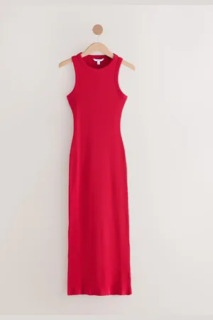 Next Ribbed Racer Back Sleeveless Maxi Length Dress