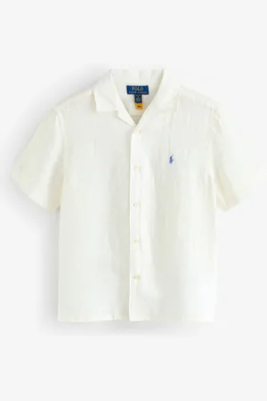Ralph Lauren Boys Linen Camp Collar Linen Shirt2 år
