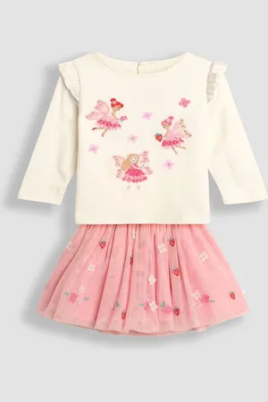 JoJo Maman Bébé Fairy Appliqué Top And Tulle Skirt Set6 - 7 år (116 - 122cm)