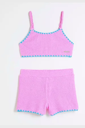 River Island Girls Textured Shorts Bikini134140cm