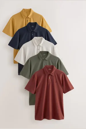 Next Kortærmet jersey poloskjorter 5 Pakke4X-Large
