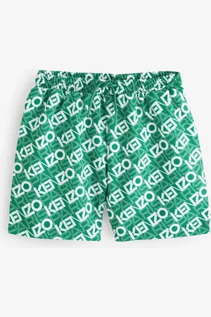 Kenzo Green All Over Logo Swimming Shorts152158cm