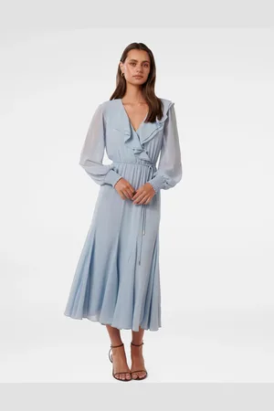 Forever New Orla Ruffle Godet Midi Dress38