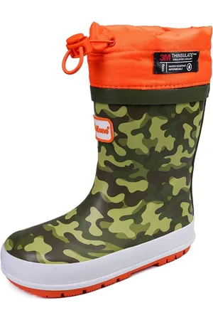 Toezone Orange Slips Top Camo gummistøvler