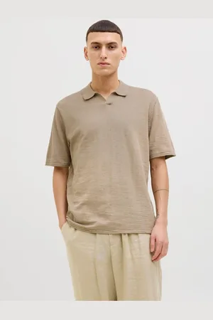 JACK & JONES Split Neck Knitted 100% Cotton Polo Shirt2X-Large