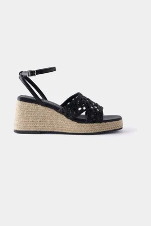 mint&berry Lola Woven Espadrilles Wedges Heelseu41