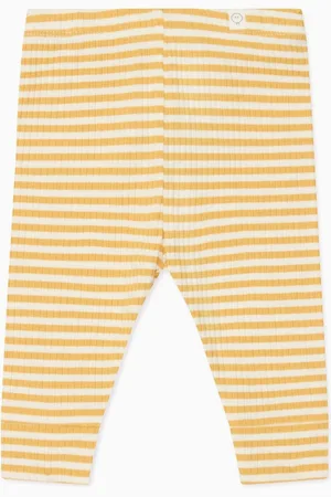 Mori Yellow Stripe Bamboo Comfy Leggings9298cm
