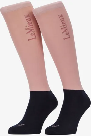 LeMieux Pink Blossom Competition Socks 2 Packm