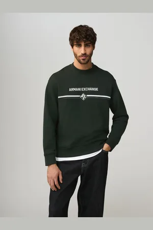 Armani Exchange Green Logo 100% Cotton SweatshirtM