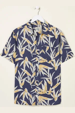 Fat Face FatFace Short Sleeve Palm Print ShirtX-Large Tall