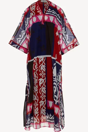 Devotion Twins Corker Mixed Scarf Print 100% Cotton Maxi Dresssmall
