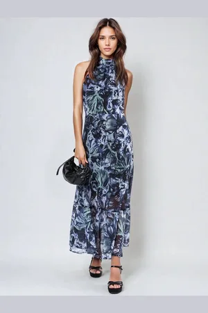 Religion Time Maxi Halterneck Dress With Tie Sash38
