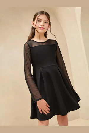Lipsy London Mesh Skater Dress (7-16yrs)7 år (122cm)