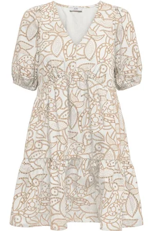 JDY Short Embroidered 100% Cotton Dress