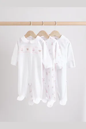 Next Baby Collar 100% Cotton Sleepsuits 3 Pack1.5 - 2 år (86 - 92cm)