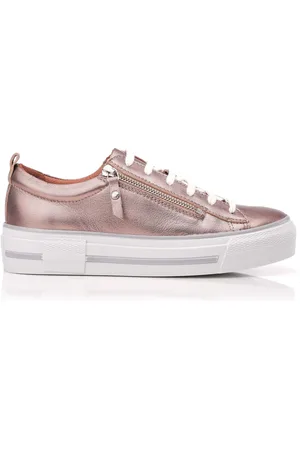Moda In Pelle Filician Zip & Lace Chunky Slab Sole Trainers