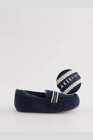 Ted Baker Boys Navy Moccasin Slippers