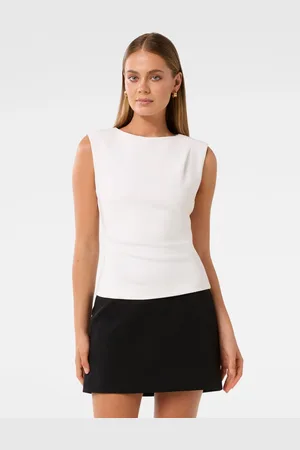 Forever New Chloe Shoulder Pad TopXS