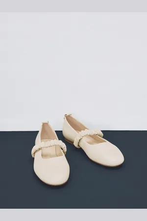Next Forever Comfort Premium Leather With Motioflex Ruched Mary Jane Shoes