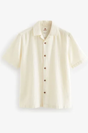 Next 100% Cotton Textured Waffle Short Sleeve ShirtXL