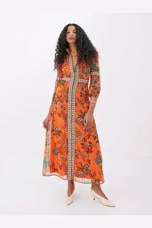 RAISHMA Aspen High Neck Long Sleeve Classic Fit Floral Dress42