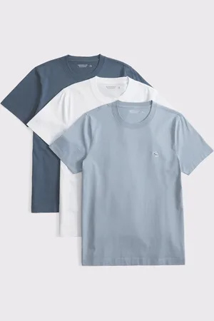 Abercrombie & Fitch Blue Short Sleeve 100% Cotton T-Shirts 3 Packlarge