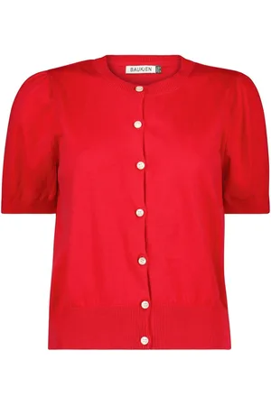 Baukjen Red Sasha 100% Organic Cotton Short Sleeve Cardigan46