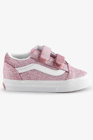 Vans Girls Infant Pink Glitter Old Skool Trainersuk5eu215
