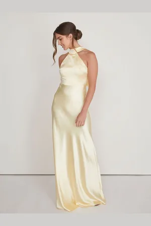 Six Stories Halterneck Satin Brudepige Kjole46