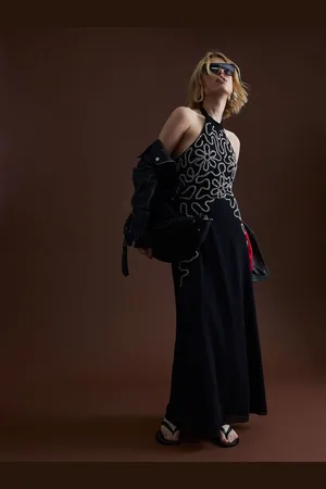 River Island Premium Halter Neck Embellished Maxi Dress42