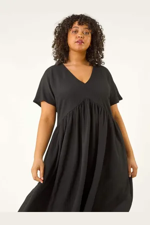 Roman Curve Textured Tie Back Stretch Dress46