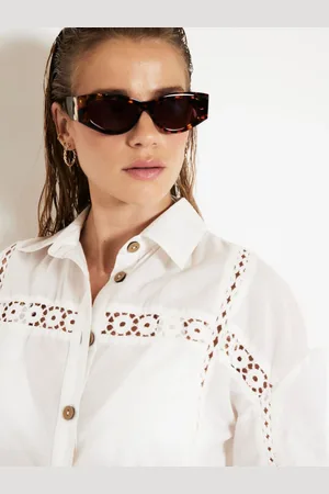 River Island Lace Insert 100% Cotton Shirt38