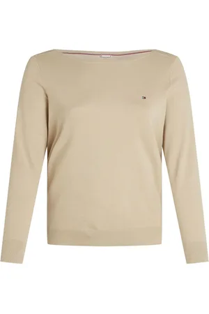 Tommy Hilfiger Curve Cotton Jersey Stitch Boat Neck Jumper50