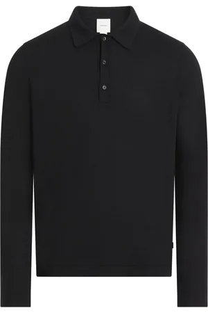 Calvin Klein Italiensk Merino Silk Langærmet Polo-skjorterM