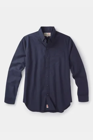 Aubin Blue Alder Oxford 100% Cotton Shirt